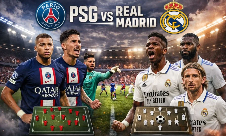 aufstellungen: teilnehmer: psg gegen real madrid